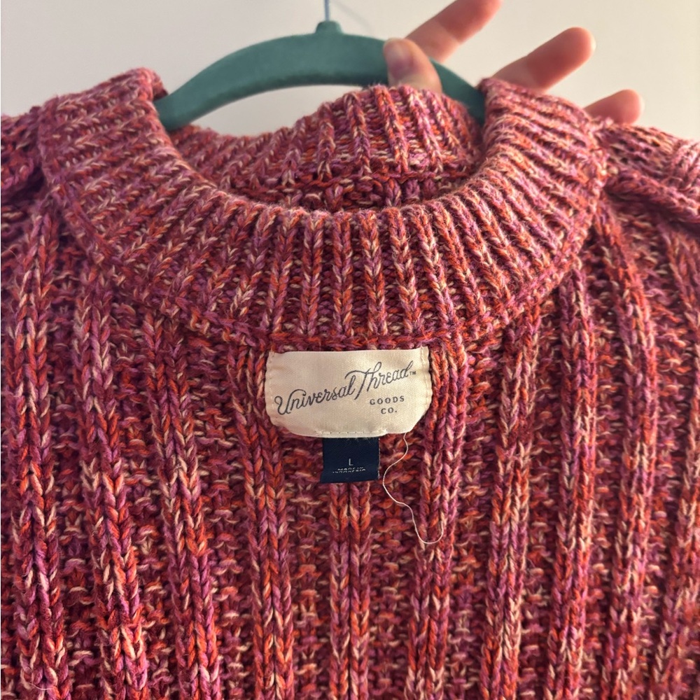 Universal Thread Maroon Ribbed Sweater - Picture 2 of 2